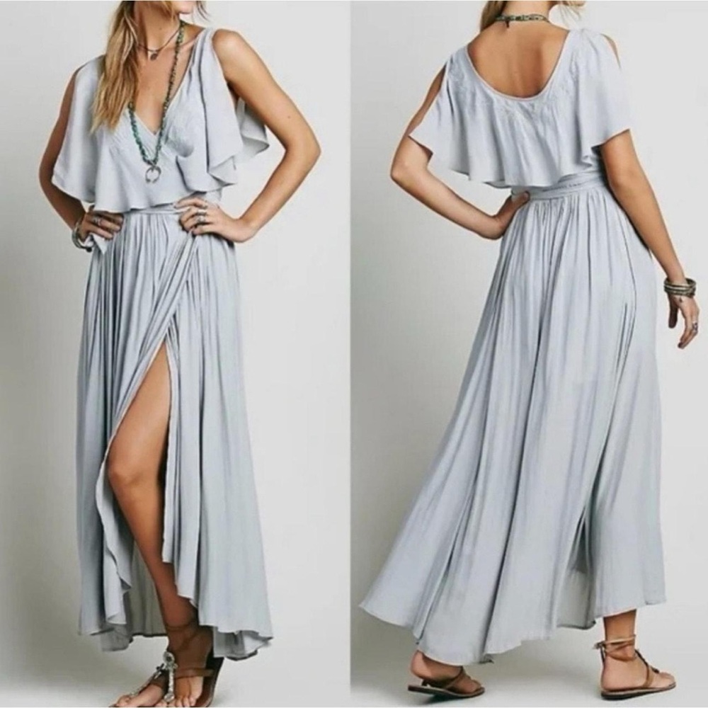 Ina embroidered wraparound dress